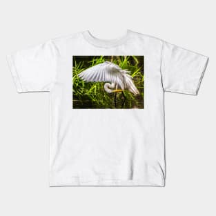 Great White Egret Kids T-Shirt